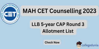 MAH CET 2023 Counselling LLB 5-year CAP Round 3 Allotment List Released at llb5cap23.mahacet.org; Check List Here